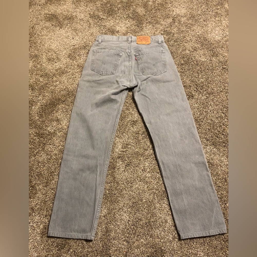 Vintage Levi's 501-0652 Gray Button Fly Denim Jeans 30x29 Made In USA 80's EUC